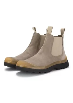 PANCHIC | CHELSEA STIEFELETTEN WILDLEDER TAUPE GRAU Clearance