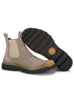 PANCHIC | CHELSEA STIEFELETTEN WILDLEDER TAUPE GRAU Clearance