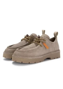 PANCHIC | FLACHE SCHUHE WILDLEDER TAUPE GRAU Clearance