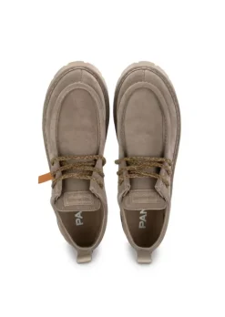 PANCHIC | FLACHE SCHUHE WILDLEDER TAUPE GRAU Clearance