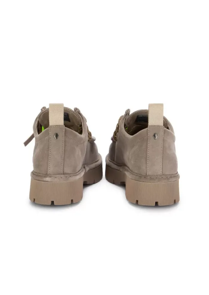 PANCHIC | FLACHE SCHUHE WILDLEDER TAUPE GRAU Clearance