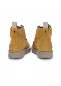 PANCHIC | HOHE SNEAKER WILDLEDER BRAUN GELB Fashion
