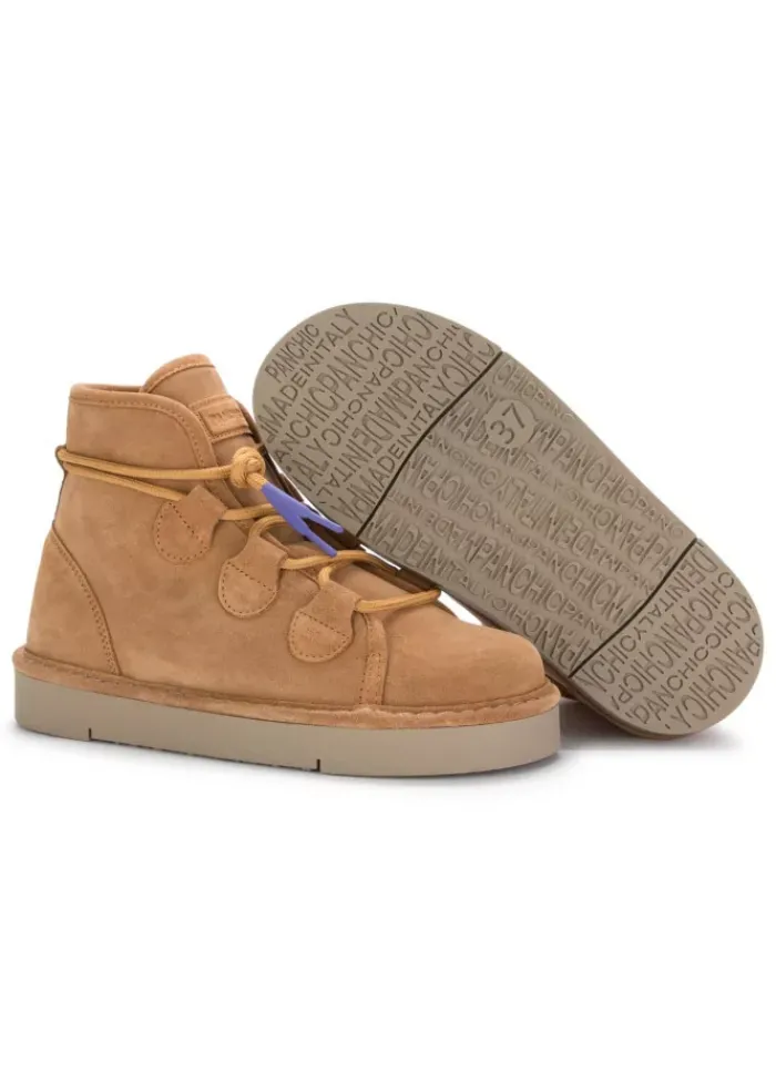 PANCHIC | SCHNÜRSTIEFELETTEN WILDLEDER HELLBRAUN Clearance