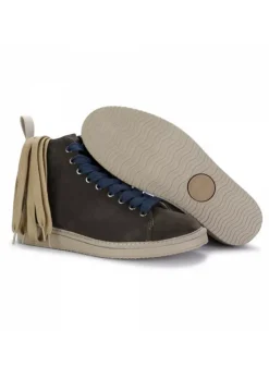 PANCHIC | STIEFELETTEN AUS WILDLEDER BLAU BRAUN Fashion