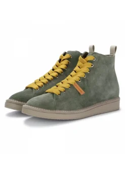 PANCHIC | STIEFELETTEN AUS WILDLEDER GELB GRÜN Clearance