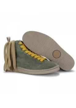 PANCHIC | STIEFELETTEN AUS WILDLEDER GELB GRÜN Clearance