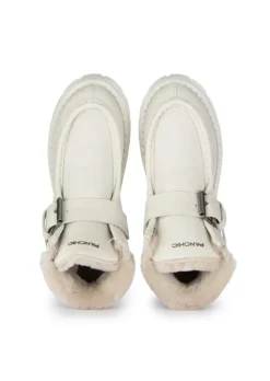 PANCHIC | STIEFELETTEN LEDER RIEMEN WEIß Hot