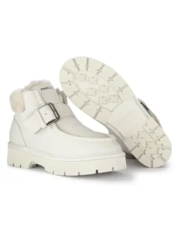 PANCHIC | STIEFELETTEN LEDER RIEMEN WEIß Hot
