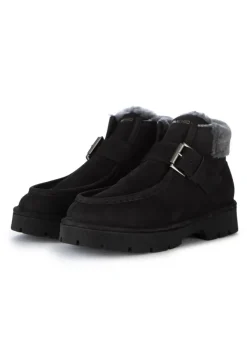 PANCHIC | STIEFELETTEN LEDER RIEMEN SCHWARZ Hot