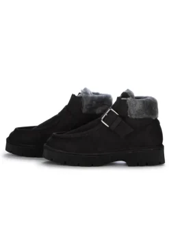PANCHIC | STIEFELETTEN LEDER RIEMEN SCHWARZ Hot