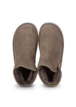 PANCHIC | STIEFELETTEN WILDLEDER GRAU Clearance