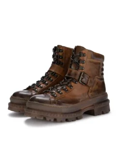 PAWELK'S SHOES PAWELK'S | SCHNÜRSTIEFELETTEN CRUST LEDER BRAUN Sale