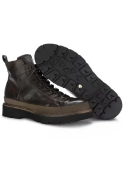 PAWELK'S SHOES PAWELK'S | STIEFELETTEN CRUST LEDER DUNKELBRAUN Clearance