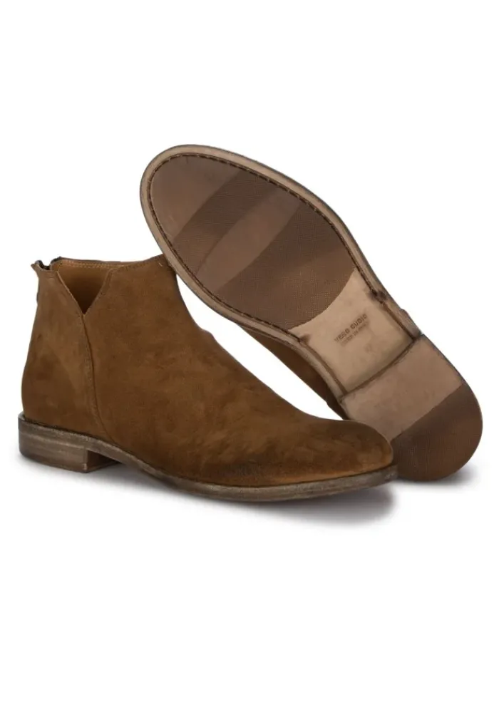PAWELK'S SHOES PAWELK'S | STIEFELETTEN WILDLEDER WASH LION BRAUN Sale