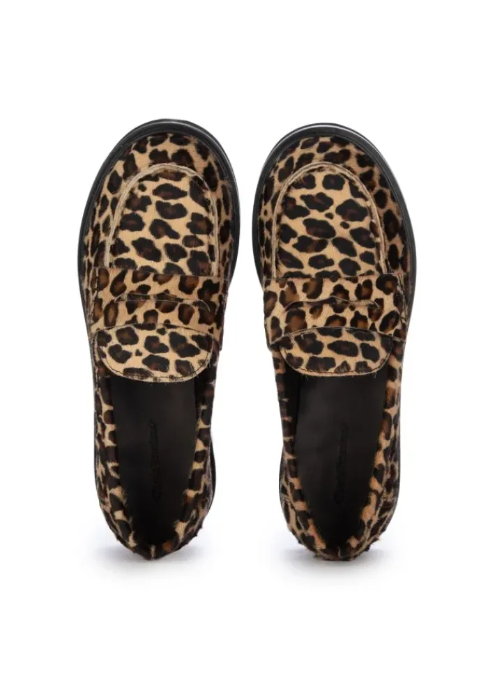 POEVE POESIE VENEZIANE | LOAFER PONY MACULATO SCHWARZ BRAUN New