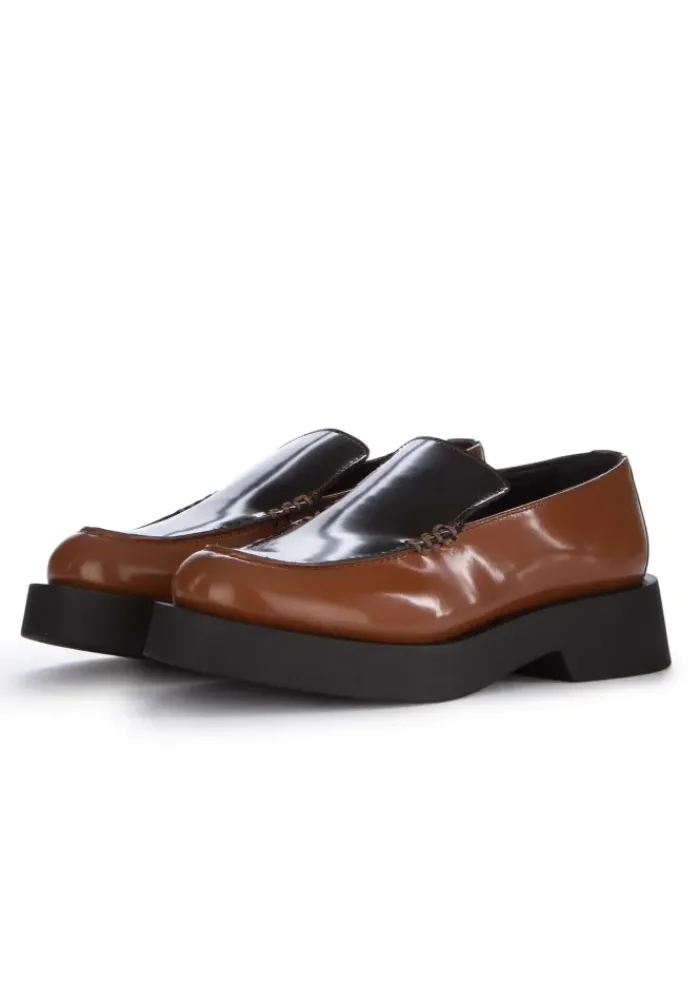 POEVE POESIE VENEZIANE | LOAFER DICKE SOHLE ABRASIVATO BRAUN SCHWARZ New