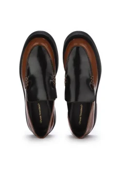 POEVE POESIE VENEZIANE | LOAFER DICKE SOHLE ABRASIVATO BRAUN SCHWARZ New