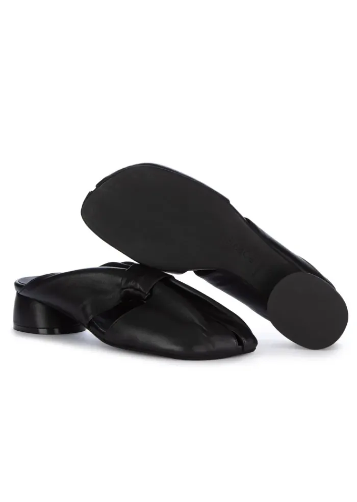 POEVE | MULES SANDALEN NAPPA CHIFFON SCHWARZ Best