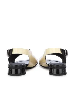 POEVE | SANDALEN VENICE SCHWARZ WEISS Hot