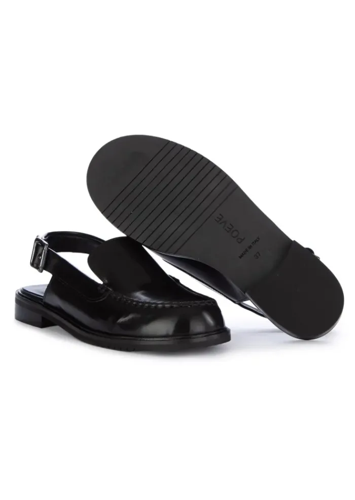 POEVE | SLINGBACK LOAFER NEW ABRASIVATO SCHWARZ Online
