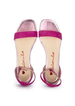 POSITANO IN LOVE | SANDALEN CAMOSCIO LAMINATO FUCHSIA Sale