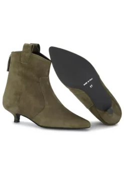 POSITANO IN LOVE | STIEFELETTEN FINN WILDLEDER OLIVE GRÜN New