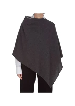 RIVIERA CASHMERE | CAPE GLATT GESTRICKTER DUNKELGRAU Online