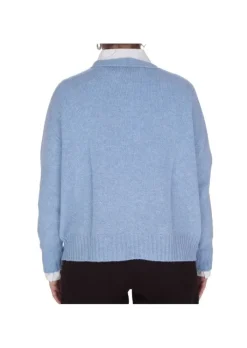 RIVIERA CASHMERE | CARDIGAN TASCHEN HIMMELBLAU Clearance