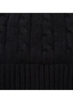 RIVIERA CASHMERE | MÜTZE COSTA TRECCIA SCHWARZ Sale
