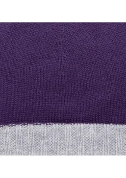 RIVIERA CASHMERE | MÜTZE DOUBLEFACE VIOLETT GRAU Best