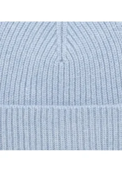 RIVIERA CASHMERE | MÜTZE GERIPPT HELLBLAU Fashion
