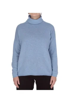DERNA RIVIERA CASHMERE | PULLOVER MIT HOHEM KRAGEN HIMMELBLAU Sale