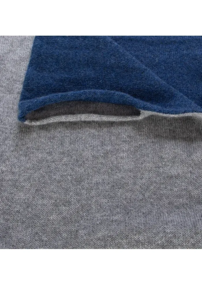 RIVIERA CASHMERE | SCHALKRAGEN ZWEIFARBEN BLAU GRAU Hot