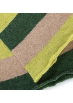RIVIERA CASHMERE | SCHLAUCHSCHAL GESTREIFTER GRÜN BEIGE Sale