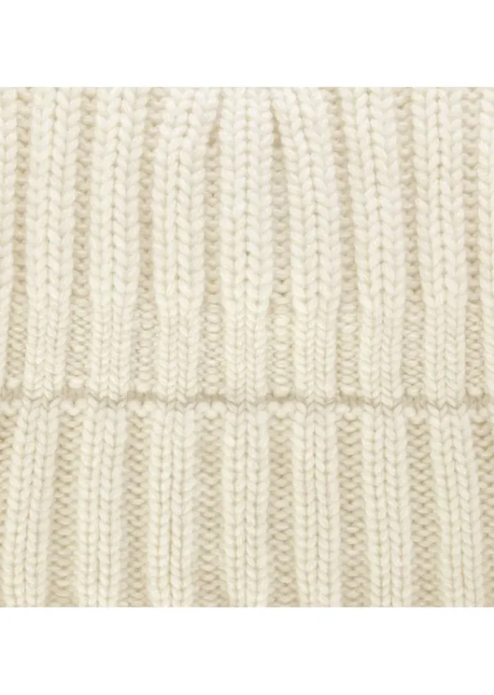RIVIERA CASHMERE | WARME MÜTZE GERIPPT CREMEWEIß Discount