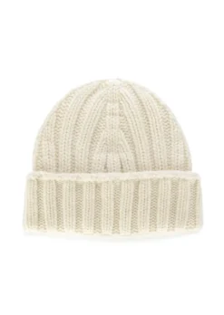 RIVIERA CASHMERE | WARME MÜTZE GERIPPT CREMEWEIß Discount