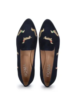 ROMA | BALLERINAS BASSOTTI COLLARI WILDLEDER BLAU Discount