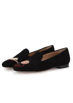 ROMA | BALLERINAS GATTO GOMITOLO WILDLEDER SCHWARZ Clearance