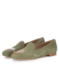 ROMA | BALLERINAS GATTO GOMITOLO ECKIGE SPITZE GRÜN Fashion