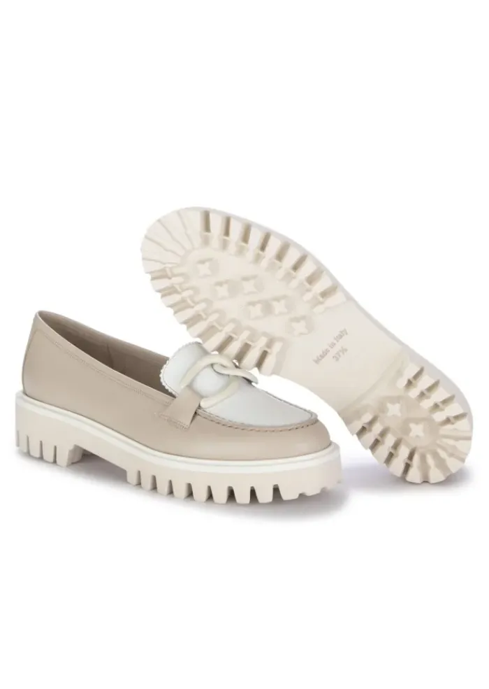 ROMA | LOAFER KALBSLEDER BEIGE WEIß Hot