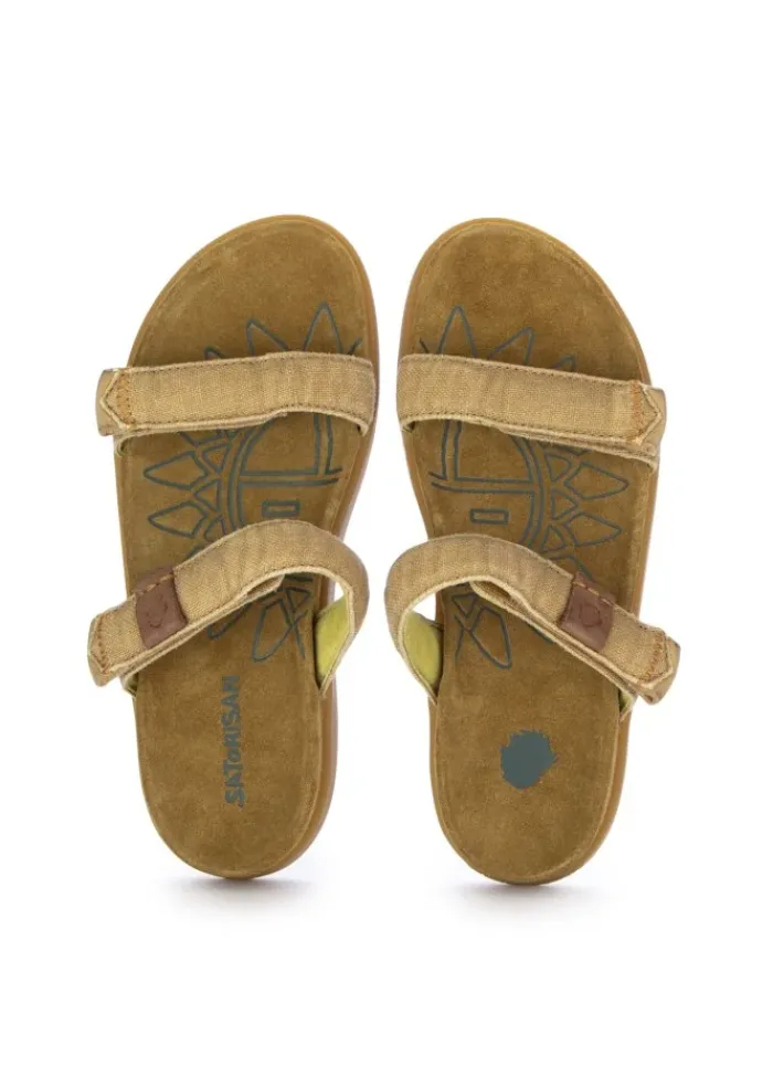 SATORISAN | SANDALEN KAE LINEN VERWITTERTES KHAKI Fashion