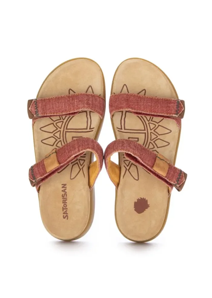 SATORISAN | SANDALEN KAE LINEN ROT Clearance