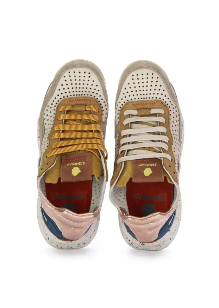 SATORISAN | SNEAKER CHACRONA LASER PREMIUM WEIß BRAUN Fashion