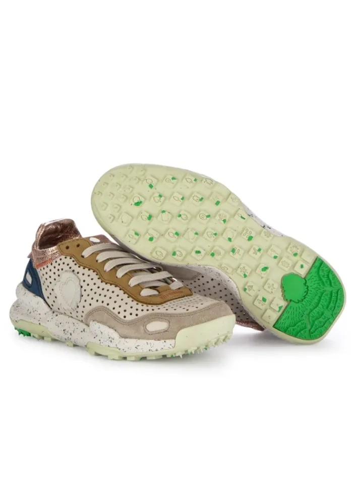 SATORISAN | SNEAKER CHACRONA LASER PREMIUM WEIß BRAUN Fashion