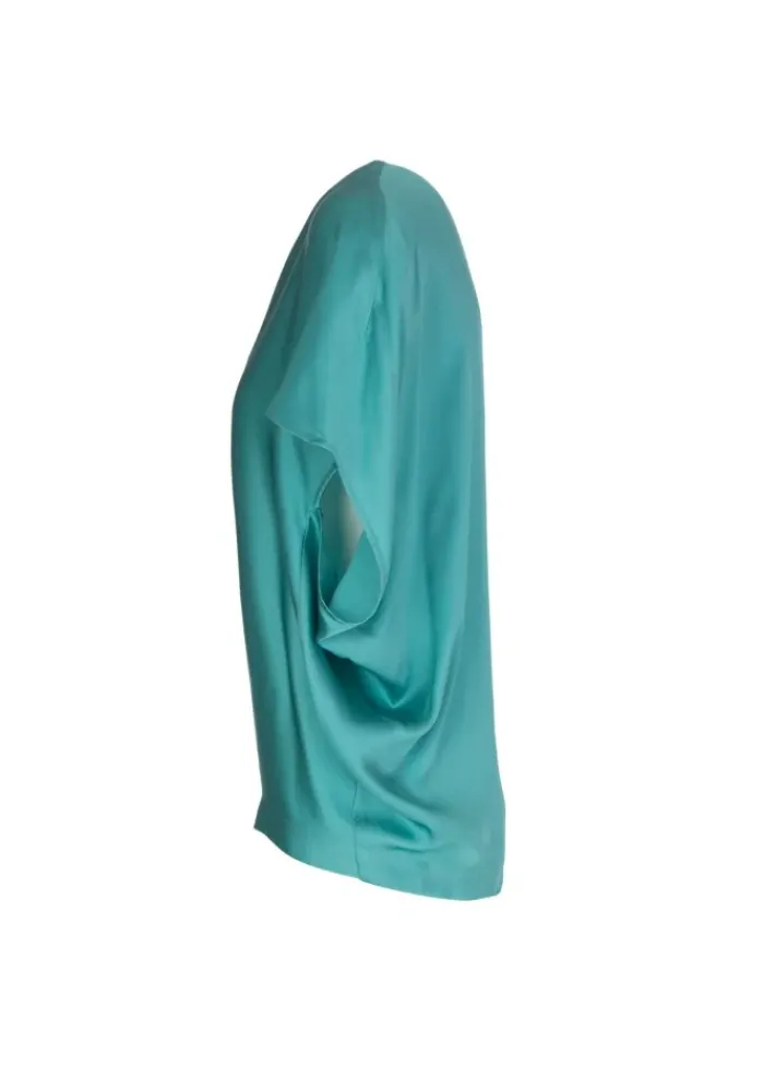SEMICOUTURE | BLUSE V-AUSSCHNITT MEERWASSER Clearance