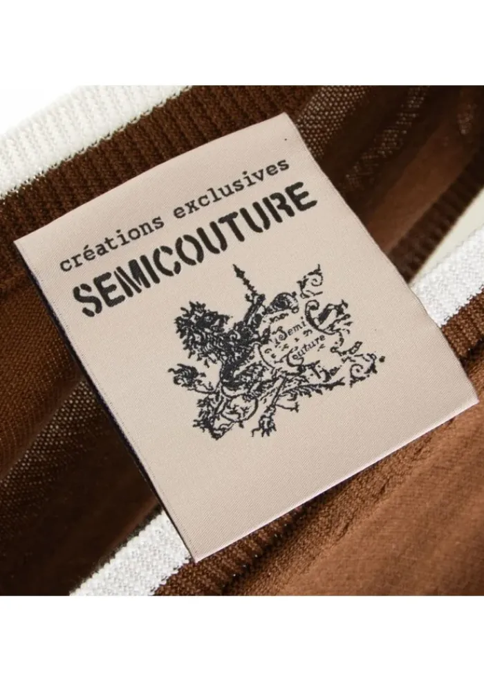 SEMICOUTURE | GILET V-AUSSCHNITT BRAUN Hot