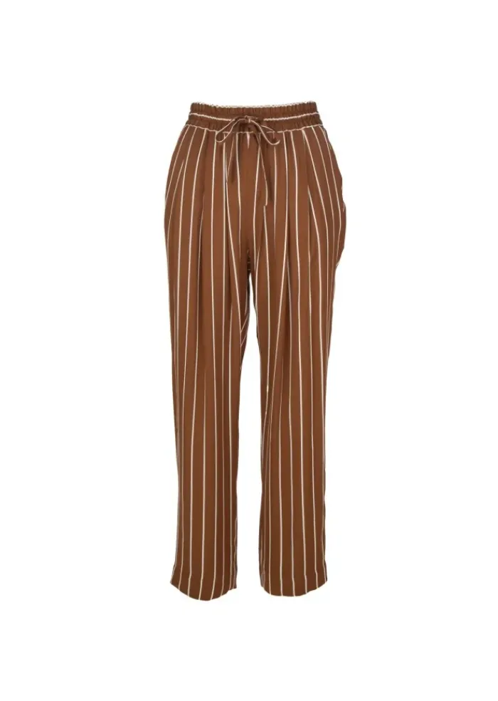 SEMICOUTURE | HOSE STREIFEN BRAUN WEIß Online
