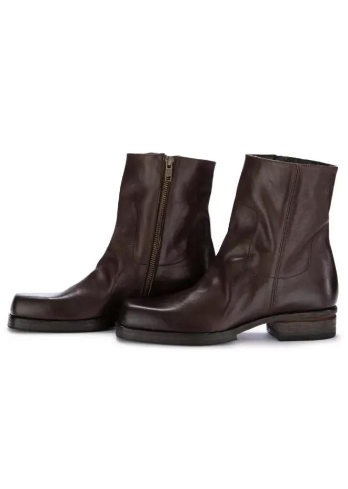 SHOTO | STIEFELETTEN PACO LEDER DUNKELBRAUN Clearance