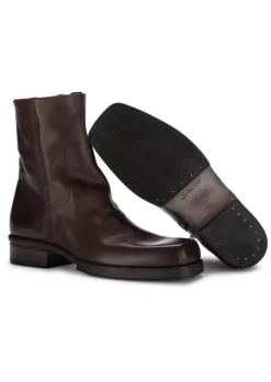 SHOTO | STIEFELETTEN PACO LEDER DUNKELBRAUN Clearance