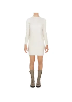 SOLOTRE | KLEID VISKOSE CREMEWEISS New